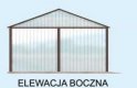 Projekt budynku gospodarczego GB28 blaszany z wiatą - elewacja 3