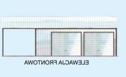 Elewacja projektu GB28 blaszany z wiatą - 1 - wersja lustrzana