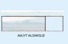 Elewacja projektu GB28 blaszany z wiatą - 2 - wersja lustrzana