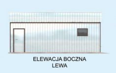 Elewacja projektu GB29 garaż blaszany jednostanowiskowy - 3