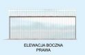 Projekt budynku gospodarczego GB29 garaż blaszany jednostanowiskowy - elewacja 4