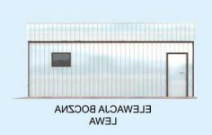 Elewacja projektu GB29 garaż blaszany jednostanowiskowy - 3 - wersja lustrzana