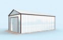 Projekt budynku gospodarczego GB29 garaż blaszany jednostanowiskowy - wizualizacja 3