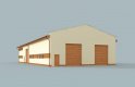 Projekt budynku gospodarczego G267 garaż trzystanowiskowy z pomieszczeniami gospodarczymi - wizualizacja 2