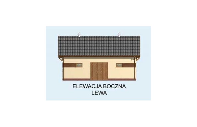 Projekt budynku gospodarczego BGS8 budynek gospodarczy - elewacja 3