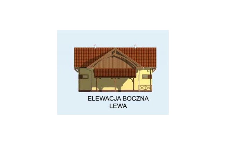 Projekt budynku gospodarczego BGS9 budynek gospodarczy - elewacja 3