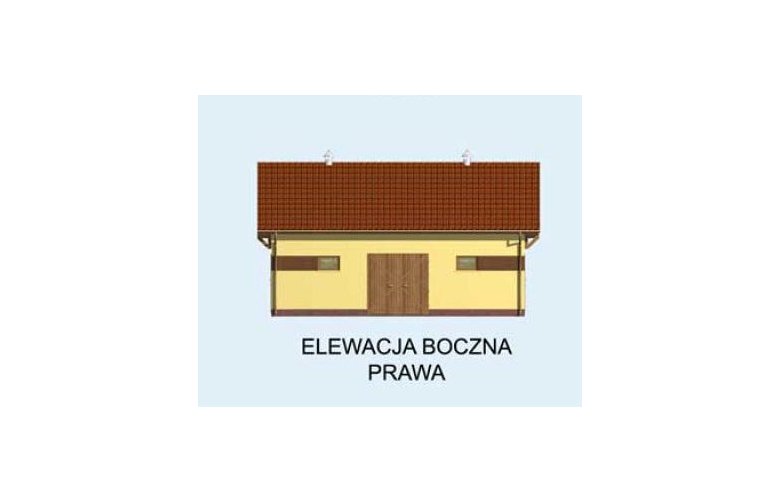 Projekt budynku gospodarczego BGS9 budynek gospodarczy - elewacja 4