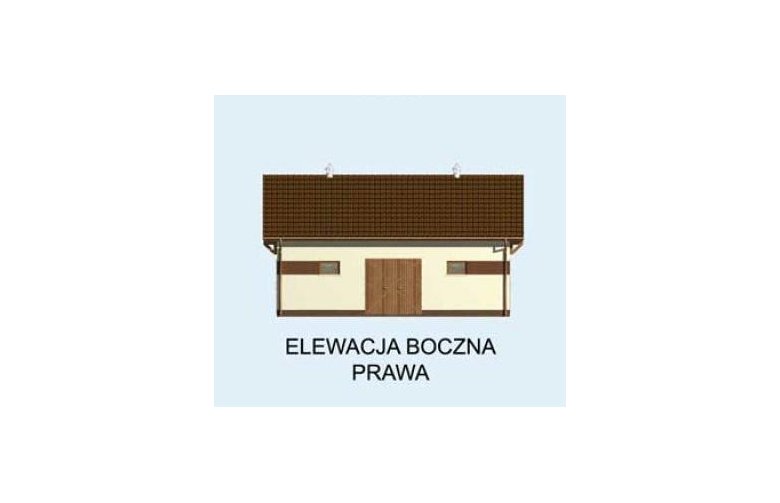 Projekt budynku gospodarczego BGS10 budynek gospodarczy - elewacja 4