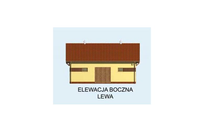 Projekt budynku gospodarczego BGS11 budynek gospodarczy - elewacja 3