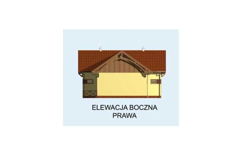 Projekt budynku gospodarczego BGS11 budynek gospodarczy - elewacja 4