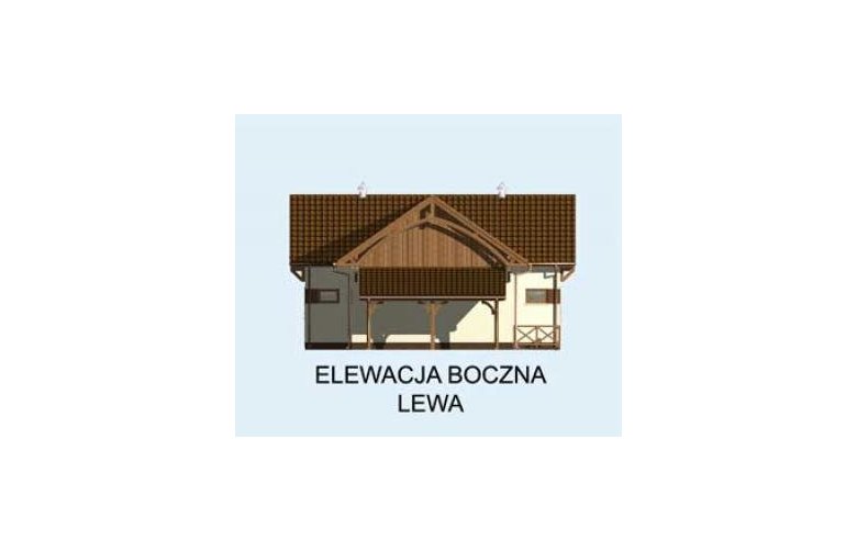 Projekt budynku gospodarczego BGS12 Budynek gospodarczy - elewacja 3