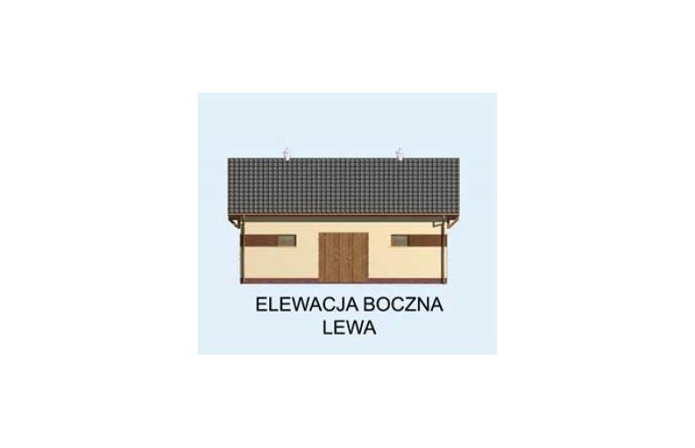 Projekt budynku gospodarczego BGS13 budynek gospodarczy - elewacja 3