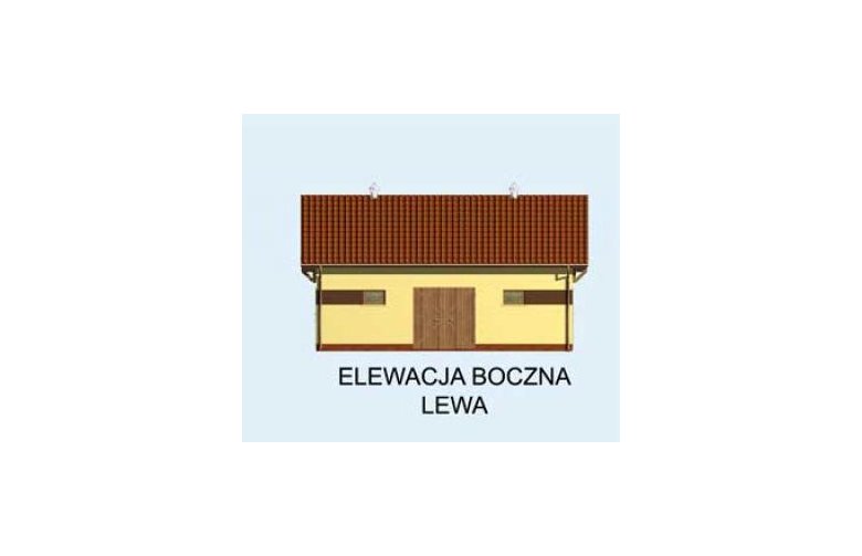 Projekt budynku gospodarczego BGS14 Budynek gospodarczy - elewacja 3