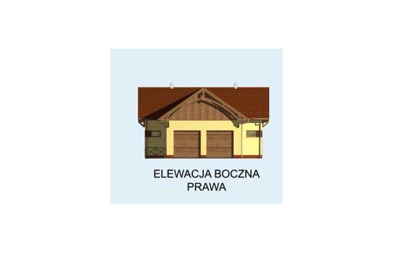 Projekt budynku gospodarczego BGS14 Budynek gospodarczy - elewacja 4