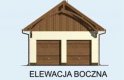 Projekt budynku gospodarczego BGS15 budynek gospodarczy - elewacja 3