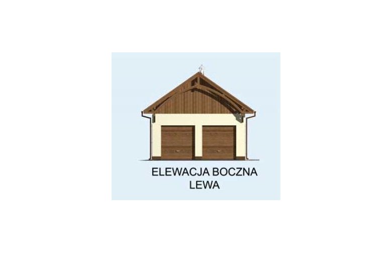 Projekt budynku gospodarczego BGS15 budynek gospodarczy - elewacja 3