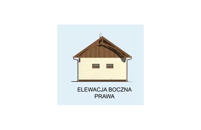 Projekt budynku gospodarczego BGS15 budynek gospodarczy - elewacja 4