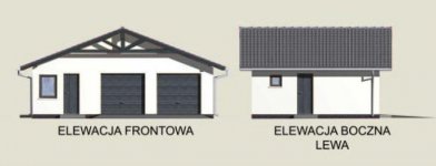 Elewacja projektu G3 szkielet drewniany - 1