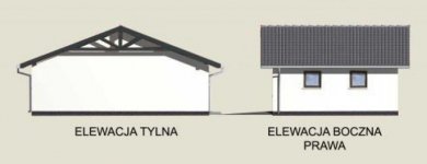 Elewacja projektu G3 szkielet drewniany - 2