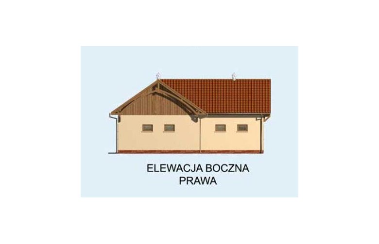 Projekt budynku gospodarczego BGS16 Budynek gospodarczy - elewacja 4