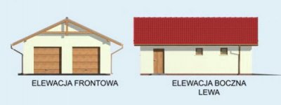 Elewacja projektu G1A szkielet drewniany - 1