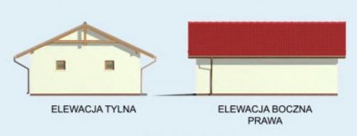 Elewacja projektu G1A szkielet drewniany - 2