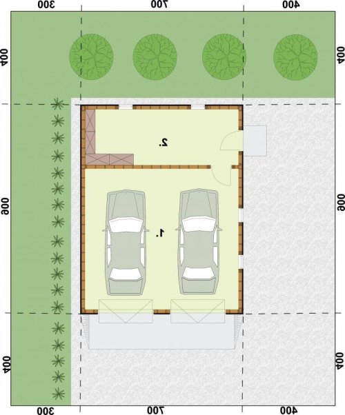 RZUT PRZYZIEMIA G1A szkielet drewniany - wersja lustrzana