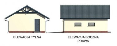 Elewacja projektu G2 szkielet drewniany - 2