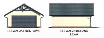 Elewacja projektu G2 szkielet drewniany - 1