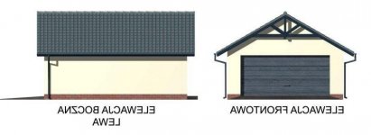 Elewacja projektu G2 szkielet drewniany - 1 - wersja lustrzana