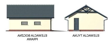 Elewacja projektu G2 szkielet drewniany - 2 - wersja lustrzana