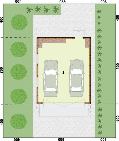 RZUT PRZYZIEMIA G2 szkielet drewniany - wersja lustrzana