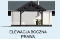 Projekt garażu G53 szkielet drewniany - elewacja 4