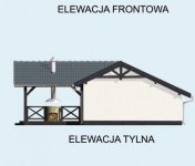 Elewacja projektu G53 szkielet drewniany - 2