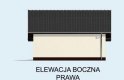 Projekt garażu G58 szkielet drewniany - elewacja 4