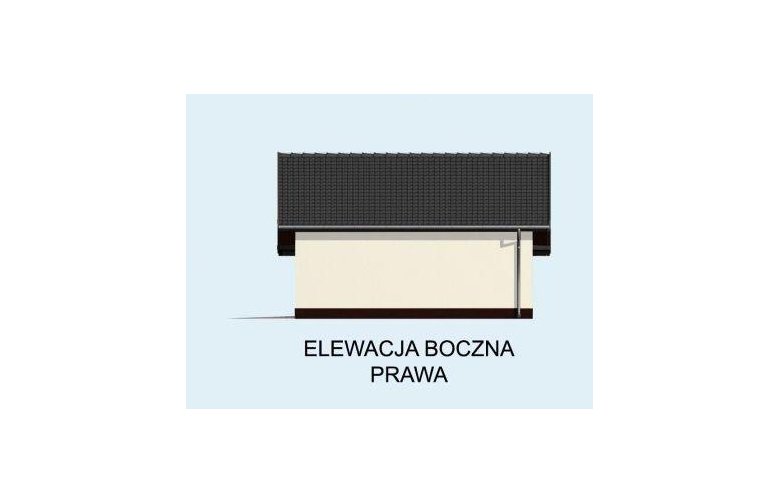 Projekt garażu G58 szkielet drewniany - elewacja 4