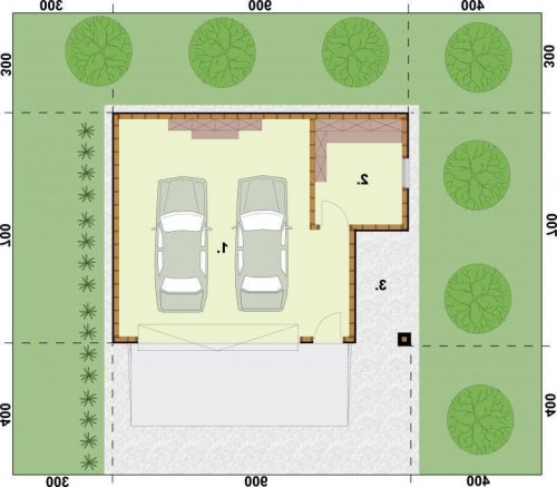 RZUT PRZYZIEMIA G58 szkielet drewniany - wersja lustrzana