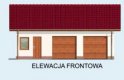 Projekt garażu G84 szkielet drewniany - elewacja 1