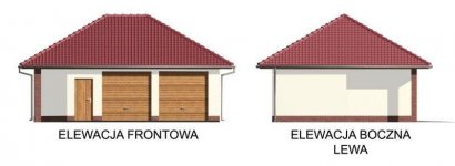 Elewacja projektu G33 szkielet drewniany - 1