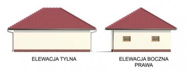 Elewacja projektu G33 szkielet drewniany - 2