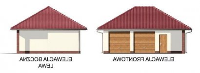 Elewacja projektu G33 szkielet drewniany - 1 - wersja lustrzana