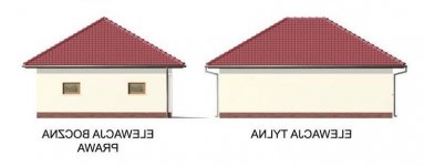 Elewacja projektu G33 szkielet drewniany - 2 - wersja lustrzana