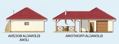 Elewacja projektu G24 Szkielet drewniany - 1 - wersja lustrzana