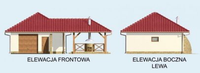 Elewacja projektu G24 Szkielet drewniany - 1