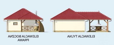 Elewacja projektu G24 Szkielet drewniany - 2 - wersja lustrzana