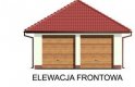 Projekt garażu G32 szkielet drewniany - elewacja 1