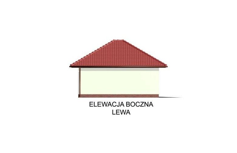 Projekt garażu G32 szkielet drewniany - elewacja 3