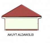 Elewacja projektu Budynek gospodarczy G32 szkielet drewniany - 2 - wersja lustrzana