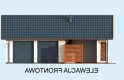 Projekt garażu G321 garaż dwustanowiskowy z pomieszczeniem gospodarczym i altaną - elewacja 1