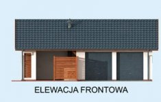 Elewacja projektu G321 garaż dwustanowiskowy z pomieszczeniem gospodarczym i altaną - 1